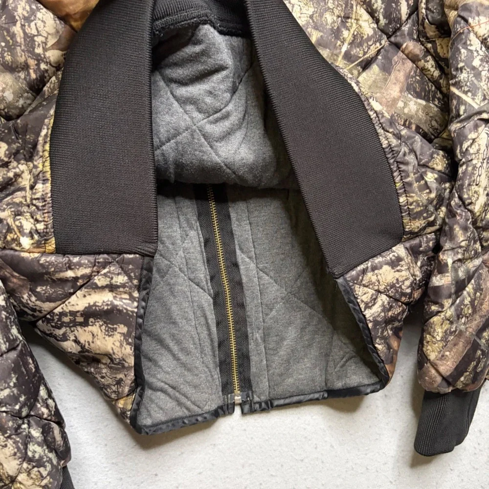 Dickies Quilted Bomber Jacket Mens M Camo TrueTimber Conceal Workwear Y2K